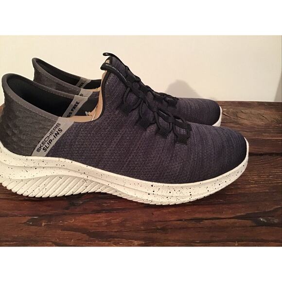 Skechers Ultra Flex 3.0 Men’s 8 EE Hands Free Slip Ins Black Gray - Picture 1 of 5